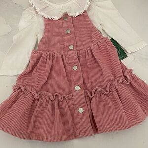 NWT two-piece corduroy jumper with shirt infant girls 9-12M Matalan
